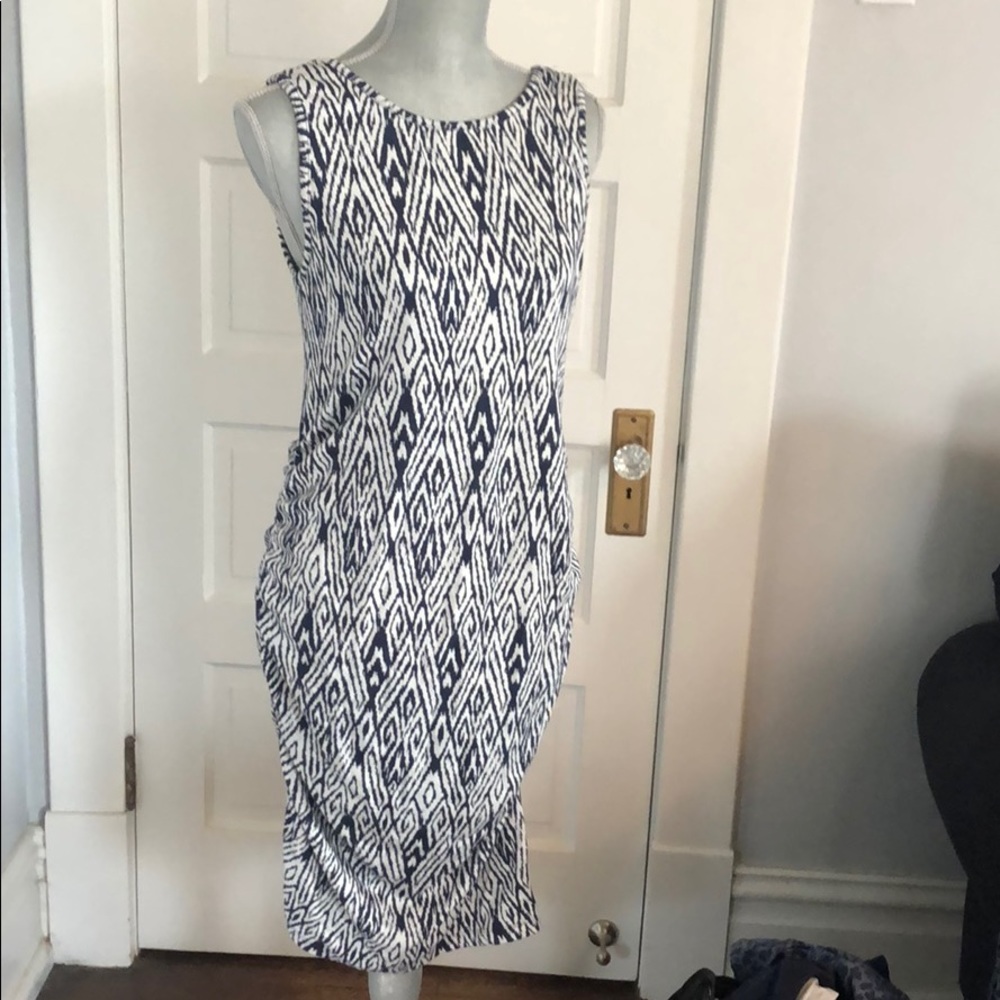 Tart Maternity Blaire Ikat Ruched Dress Medium